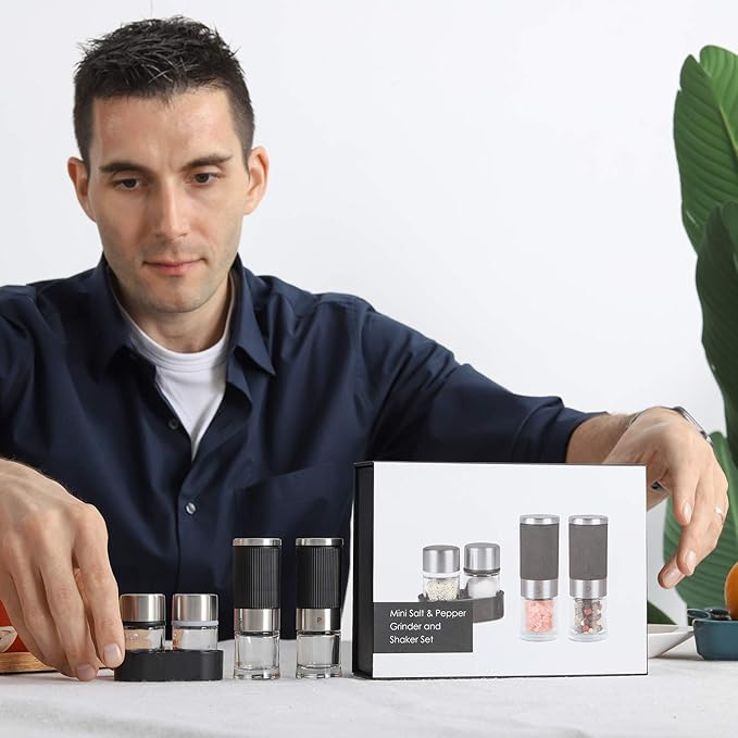 VEVOK CHEF Mini Salt and Pepper Grinder set - Image 3