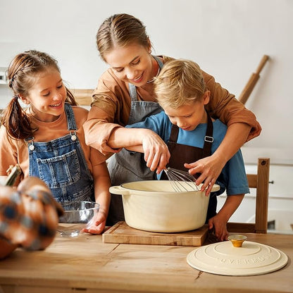 Overmont Enameled Cast Iron Dutch Oven - 7QT Pot - Heavy-Duty Cookware - Image 8
