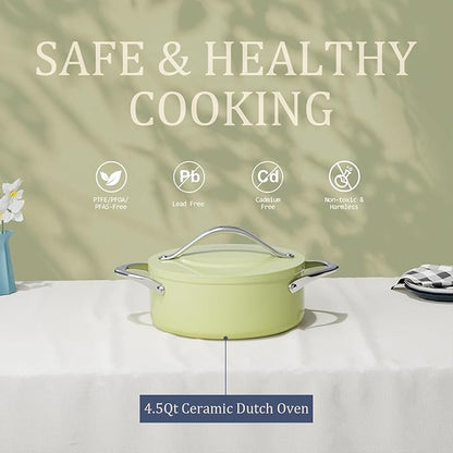 CookinCraze 4.5qt Ceramic Dutch Oven Pot - Image 2