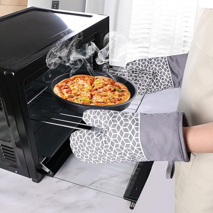 Oven Mitts and Pot Holders Sets 6pcs, Thick Cotton Oven Gloves High Heat - Image 3