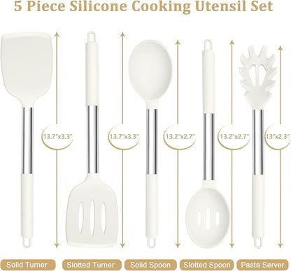 TeamFar Cooking Utensils Set, for Nonstick Cookware Flipping Frying Turning - Image 2