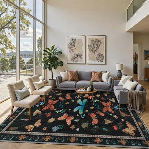 8x10 Washable Area Rugs for Living Room&Bedroom by Rugxara