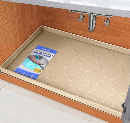 SIKADEER 22" x 22" Under Sink Mat Waterproof, Silicone Mat Kitchen Drawer Shelf by SIKADEER