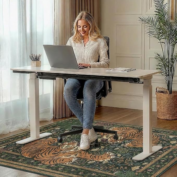 36"x60" Office Chair Mat for Hardwood Tile Floor, Under Desk Carpet Protector - Image 2