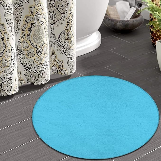 Home Decor Non Slip Kitchen Office Circle Rug, Machine Washable Modern Round - Image 4