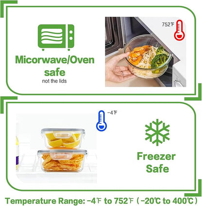 HOMBERKING 24pc Glass Food Storage Containers - Image 4