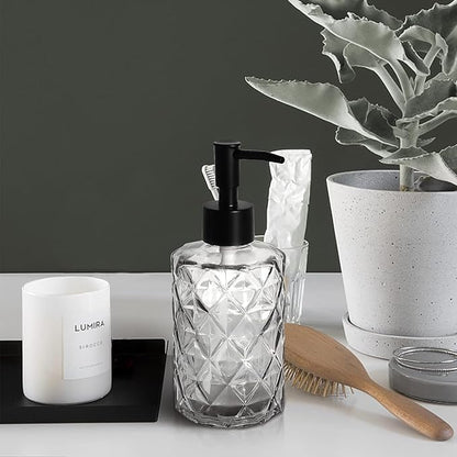 2Pcs Clear Glass Soap Dispenser - Image 3