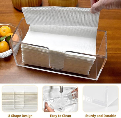 4 Pack Acrylic Paper Towel Holder, Countertop Napkin Dispenser - Image 3