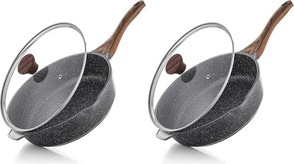 SENSARTE Nonstick Deep Frying Pan Skillet, 12-inch Saute Pan by SENSARTE