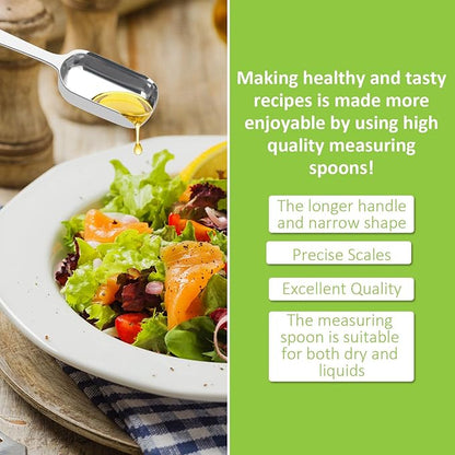 2 Pcs 1/8 Teaspoon Stainless Steel Single Measuring Spoon, Long Handle Metal - Image 3