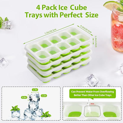 DOQAUS Ice Cube Tray with Lids - Image 5