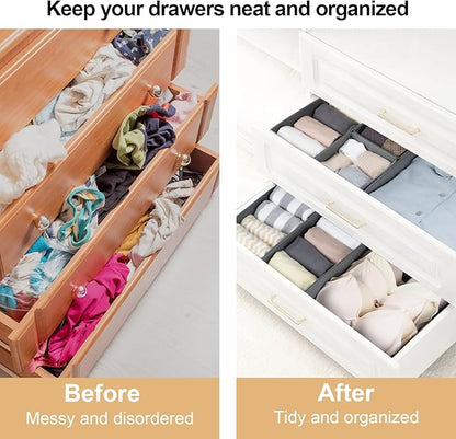Fordonral 16 Pack Drawer Organizer Clothes, Foldable Fabric Dresser Organizer - Image 3
