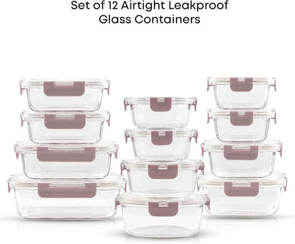 JoyJolt 24pc Borosilicate Glass Storage Containers - Image 3