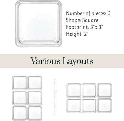STORi SimpleSort 6-Piece Stackable Clear Drawer Organizer Set | 3" x 3" x 2" - Image 5