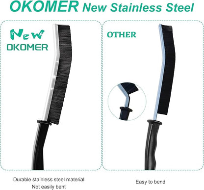 OKOM Multifunctional Stainless Steel Crevice Cleaning Brush - Image 2