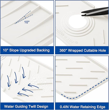 Faucet Mat for Kitchen Sink – 24” x 5.1” Extra-Long Silicone Splash Guard - Image 6