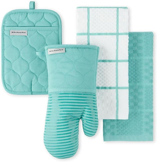 KITCHENAID Quilted Cotton Terry Cloth Oven Mitt, Pot Holder, Kitchen Towel by KitchenAid