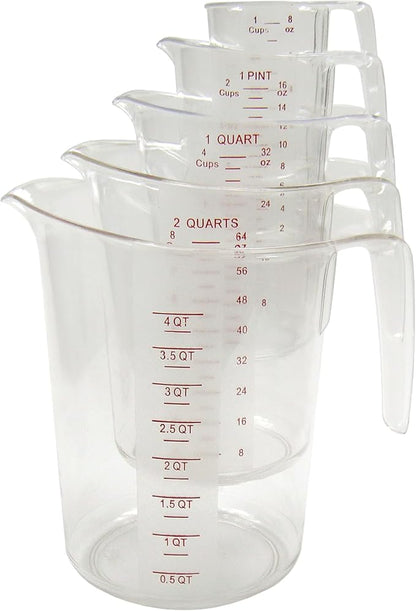 Winco 5-Piece Measuring Cup Set, Polycarbonate - Image 2
