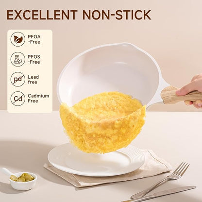 JEETEE 10 Inch Nonstick Frying Pan, Stone Coating Cookware, Nonstick Omelette - Image 4