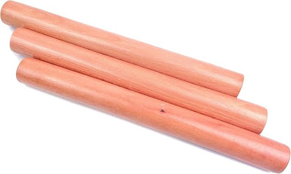 3-Pack 10-Inch Wooden Rolling Pins – Classic 1-Inch Diameter Baking Tools by YOFAN