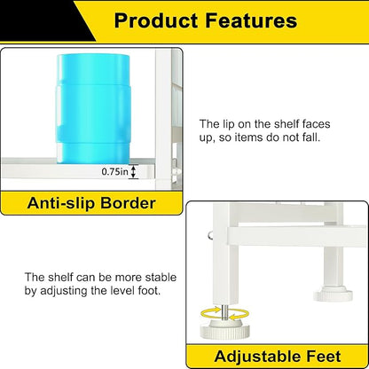 GIOTORENT 6-Wire Standing Storage Shelves, Metal Shelving Unit Pantry Rack - Image 6
