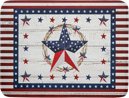 Giwawa Patriotic Stars Dish Drying Mat 4th of July America Star Wreath Dish by Giwawa
