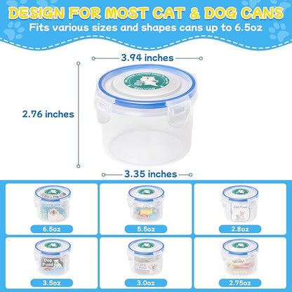 REFLYING Canned Cat Food Storage Lids, Reusable Airtight Can Cover Pet Food - Image 3