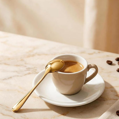 Espresso Spoons Long Handle, Round Tip Demitasse Spoon - Image 6