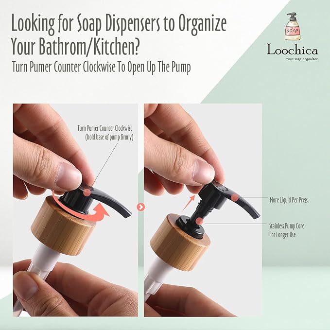LOOCHICA Black Glass Kitchen Soap Dispenser, Detergent Dispenser or Hands Soap - Image 9