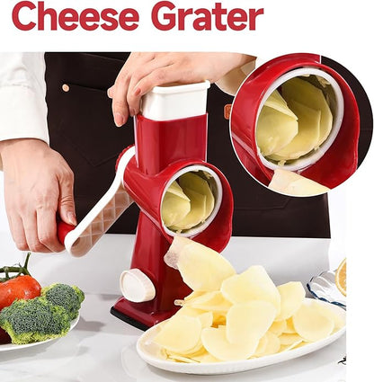 Rotary Cheese Grater with Handle Kitchen Shredder Slicer Grater Slicer Ice - Image 7