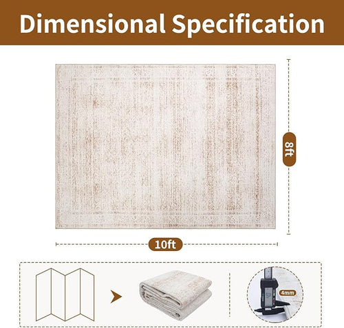 8x10 Washable Area Rug, Soft Area Rugs - Image 2