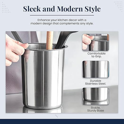 OCS Parts 6.75-Inch Kitchen Utensil Holder | Stainless Steel Dishwasher Safe - Image 4