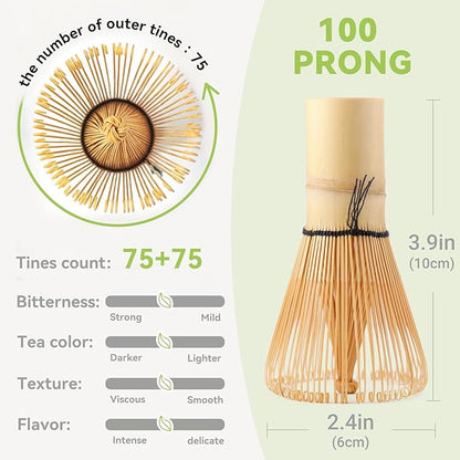 Bamboo Matcha Whisk 80/100/120 Prong, Traditional Japanese Chasen Matcha - Image 4