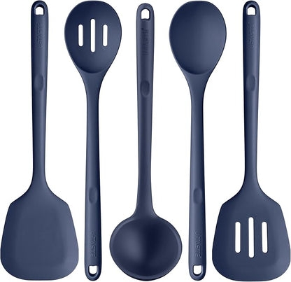 Silicone Kitchen Cooking Utensil Set: U-Taste High Heat Resistant 13.6in by U-Taste