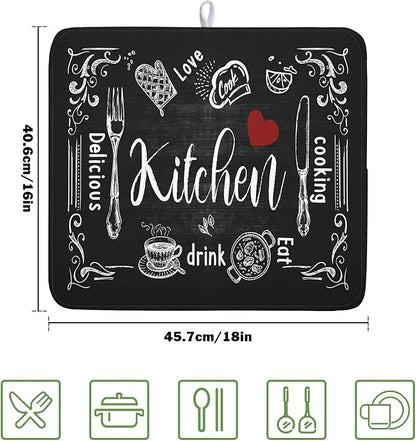 Dish Drying Mats for Kitchen Counter 16 x 18 Inch, Kitchen Drying Mat - Image 2