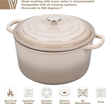 VORRINGARD Enameled Cast Iron Dutch Oven Pot - Image 3