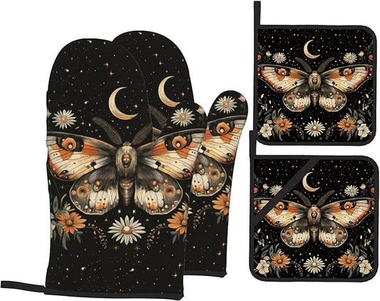 Oven Mitts and Hot Pads Set by Unknown