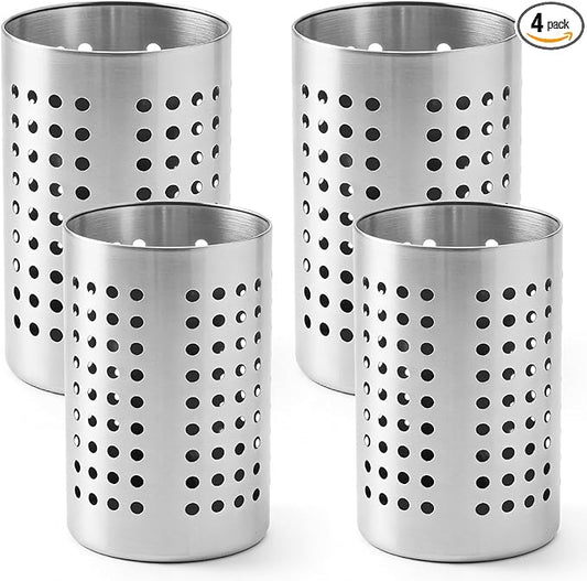4PCS Stainless Steel Utensil Holder and Utensil Drying Holder, as a Kitchen by Unknown