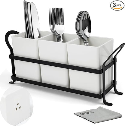 Czlizdyt Cutlery Holder with Drain Holes by CZLIADYT