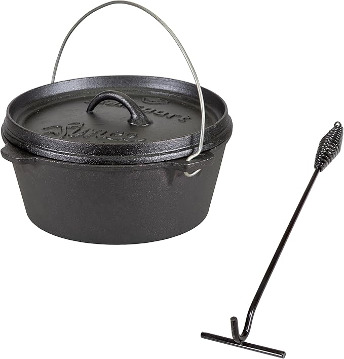 Stansport Pre-Seasoned Cast Iron Dutch Oven by Stansport