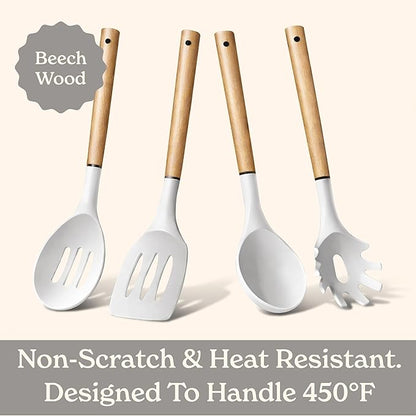 Country Kitchen Non Stick Silicone Utensil Set - Image 5
