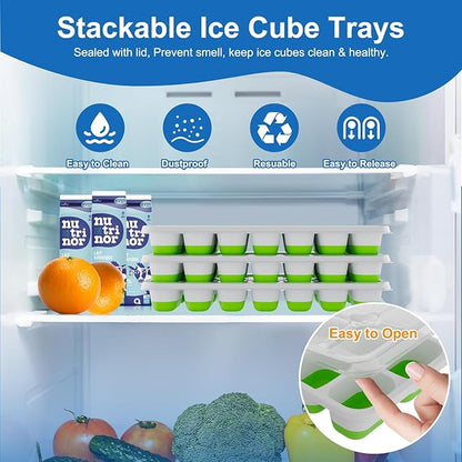 Ice Cube Tray, Ice Cube Trays for Freezer 3 Pack - Image 2