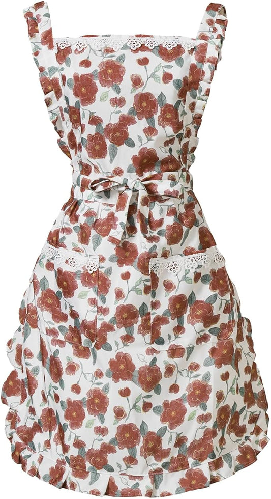 Funny Aprons for Women with Pockets, Kitchen Cooking Grilling Bbq Cute Chef by Aoomzoon