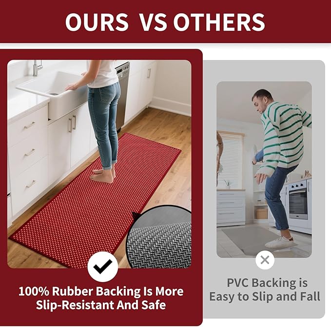 YDKGL Kitchen Runner Rugs Non Slip Washable, Super Absorbent Soft Chenille - Image 6