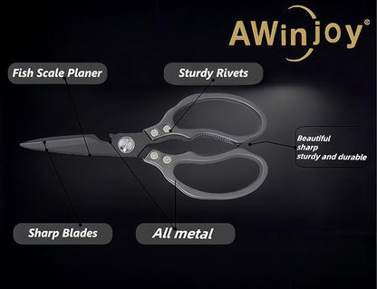 AWinjoy Heavy Duty Sharp Kitchen Scissors - Image 3