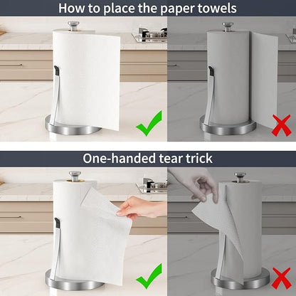 Jesginboo Brushed Nickel Paper Towel Holder - Image 4