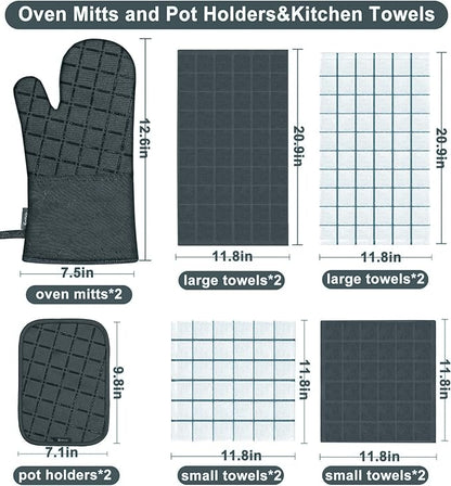 Oven Mitts Pot Holders Sets/Kitchen Towels and Dishcloths, Oven Gloves Kitchen - Image 2