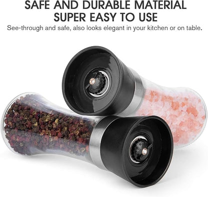 Hotder Premium Pepper and Salt Grinder Set of 2-Refillable Coarseness - Image 5