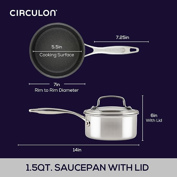 Circulon C1 Series Stainless Steel Plated Non-Stick Cookware - Image 3