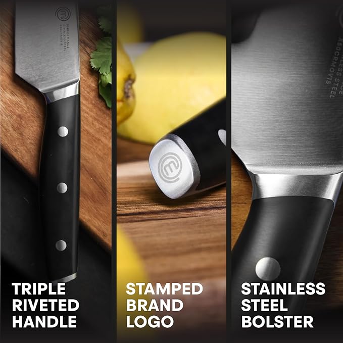 MasterChef Chef Knife Set with Bag, Knife Roll Set with 5 Professional Quality - Image 4